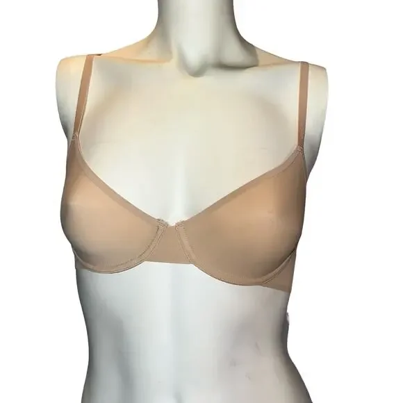 Smoothez by Aerie Bra Balconette Coverage Unlined Underwire Nude 36C - Picture 1 of 2